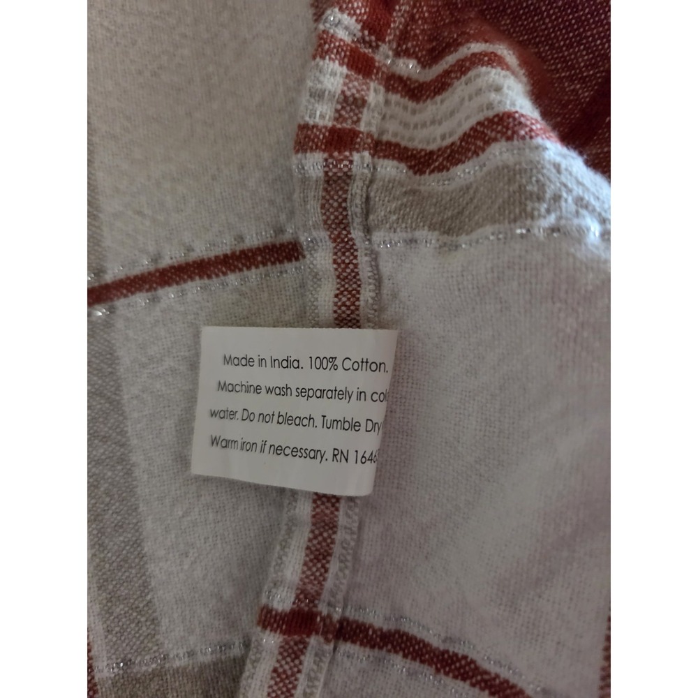 52x70 Tablecloth Rustic Reddish Orange Woven Slight Shimmer Fall Thanksgiving - Picture 9 of 12